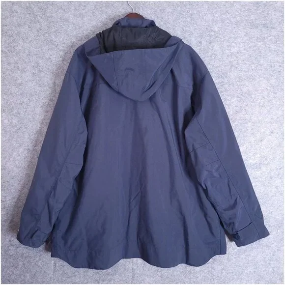 CARHARTT XL Blue Shoreline Waterproof Jacket C72 BLS Full Zip Hooded Mesh Lined - Picture 11 of 14